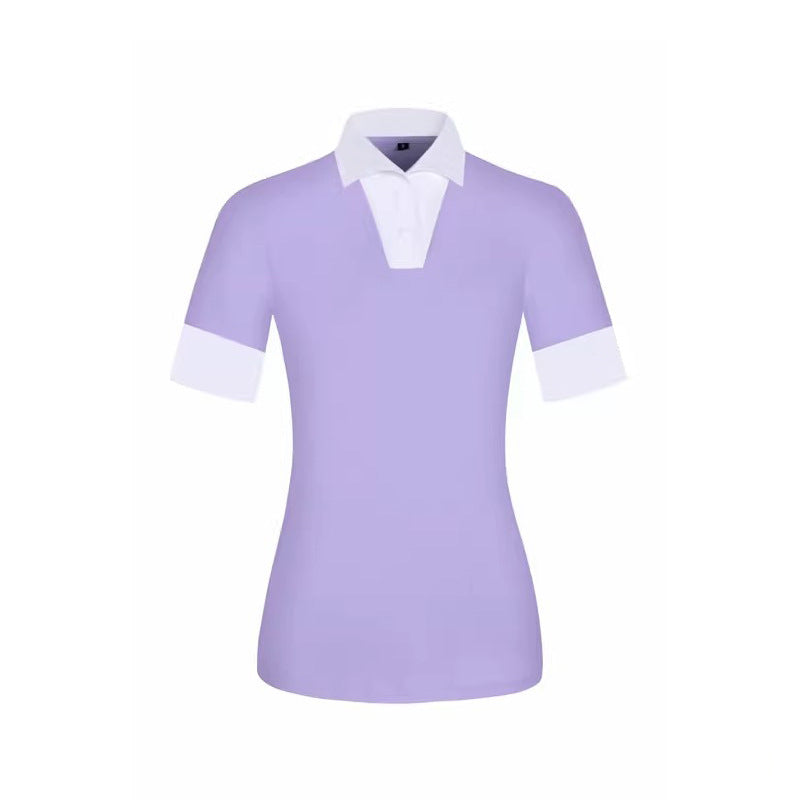 Women's Golf Lapel Short Sleeve T-Shirt