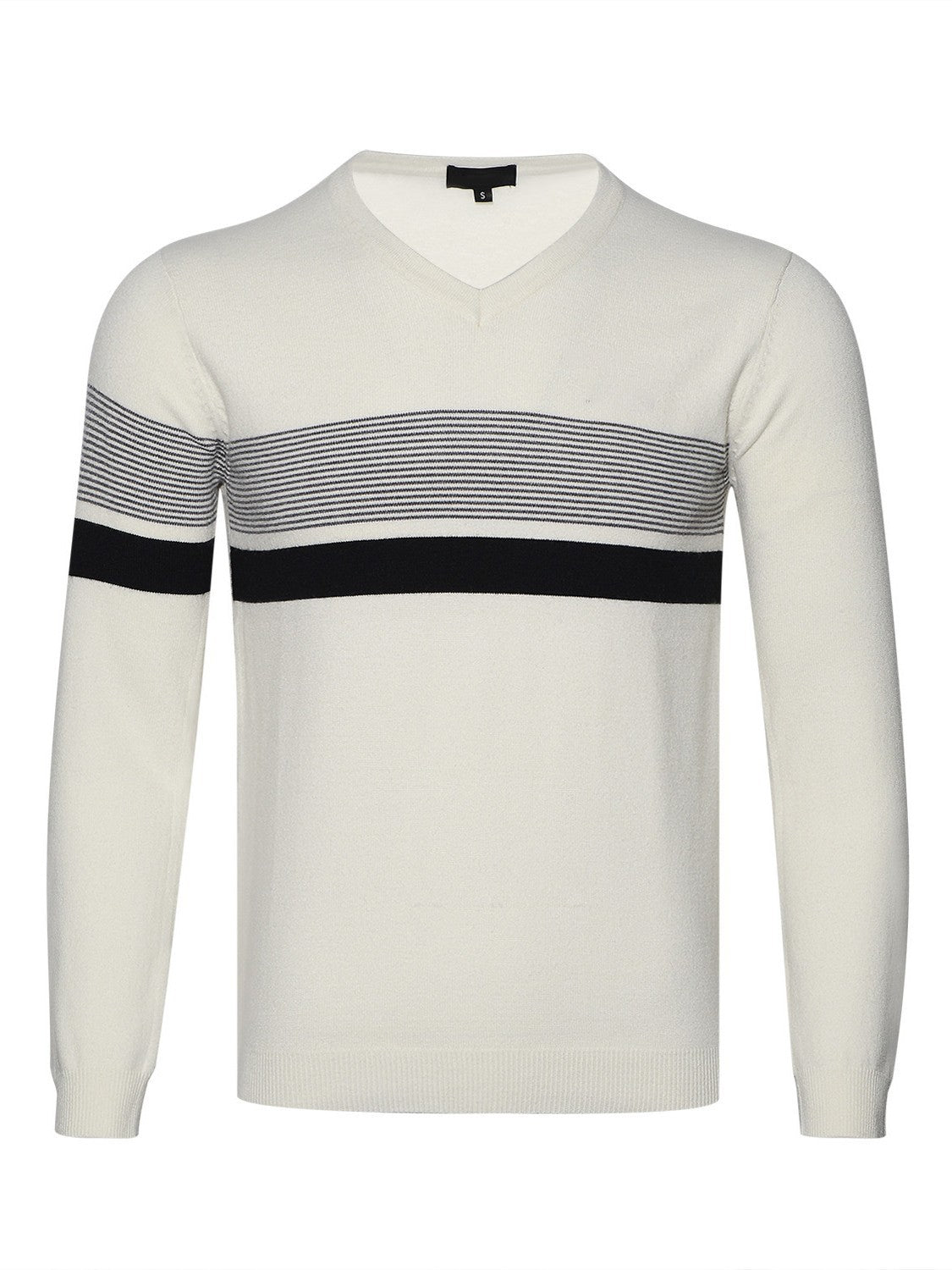 Golfario - Men's Breathable Crew-Neck Striped Golf Pullover View 1
