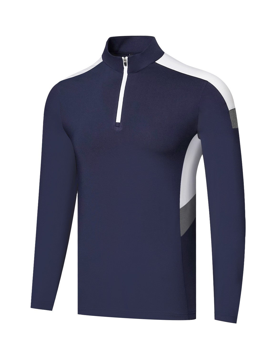 Golfario - Men's Dynamic Quarter-Zip Solid Golf Pullover View 3