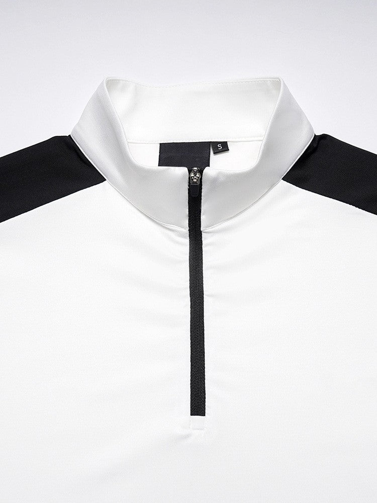 Golfario - Men's Dynamic Quarter-Zip Solid Golf Pullover View 5